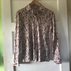 Vintage Purple Floral Button Up
